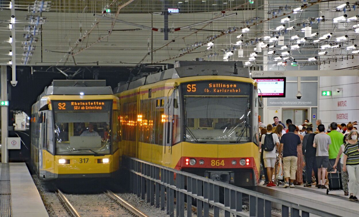 Stadtbahn Karlsruhe Innenstadttunnel und Tunnelrampen