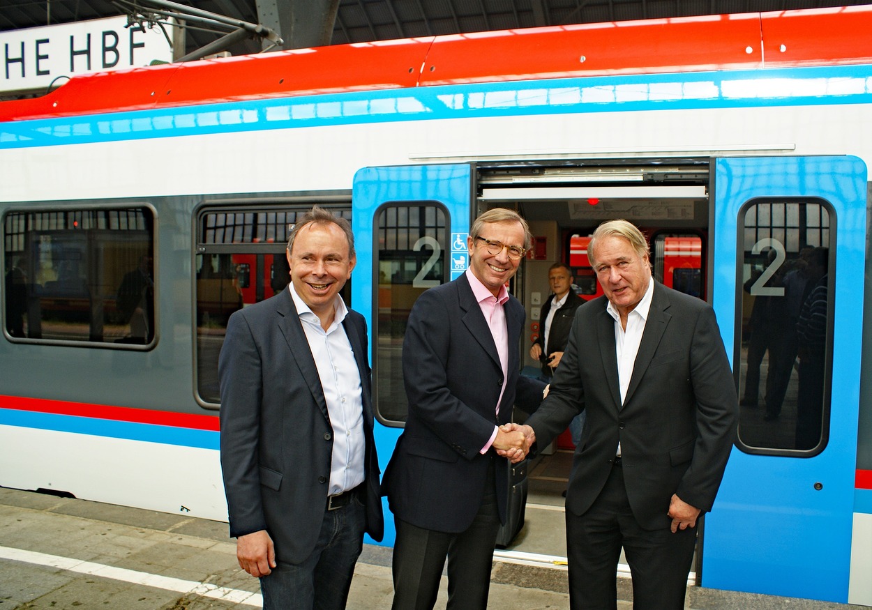 Exkursion Karlsruhe 2010 mit Dr. Wilfried Haslauer Verkehrslandesrat, heute Landeshauptmann von Salzburg