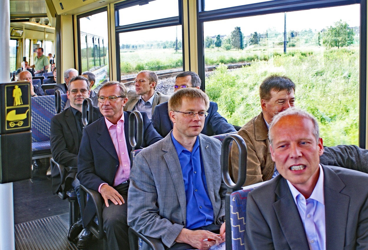 Exkursion Karlsruhe 2010 mit Dr. Wilfried Haslauer Verkehrslandesrat, heute Landeshauptmann von Salzburg