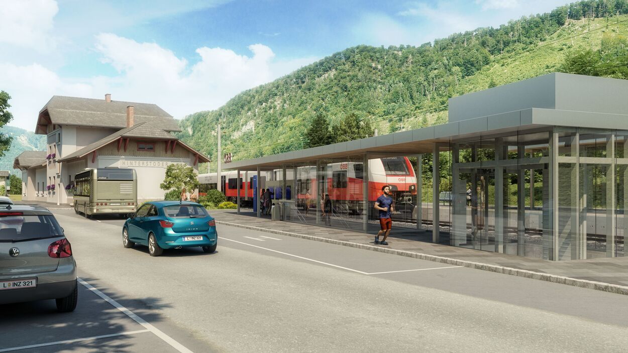 Visualisierung Bahnhof Hinterstoder