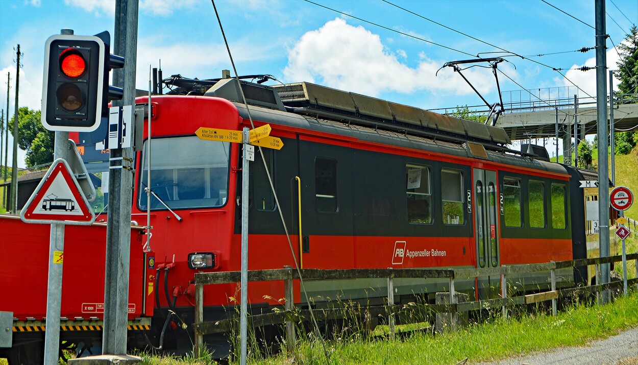 Appenzellerbahn Triebwagen für die Achenseebahn im Appenzell