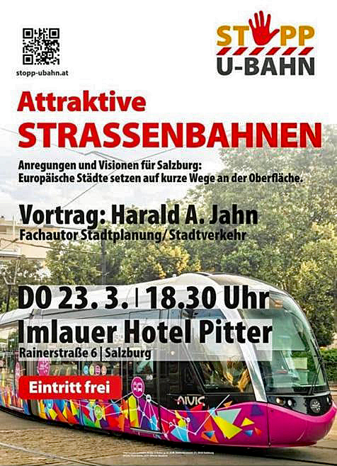 Plakat Vortrag Harald Jahn "Attraktive Straßenbahnen"
