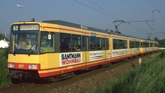 Karlsruher Zweisystemtriebwagen im Berchtesgadener Land