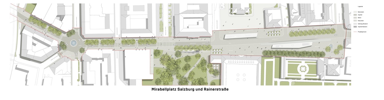 Salzburg Boulevard: Rainerstraße „Schmuckstück“ nach erster Bauetappe des S-LINK