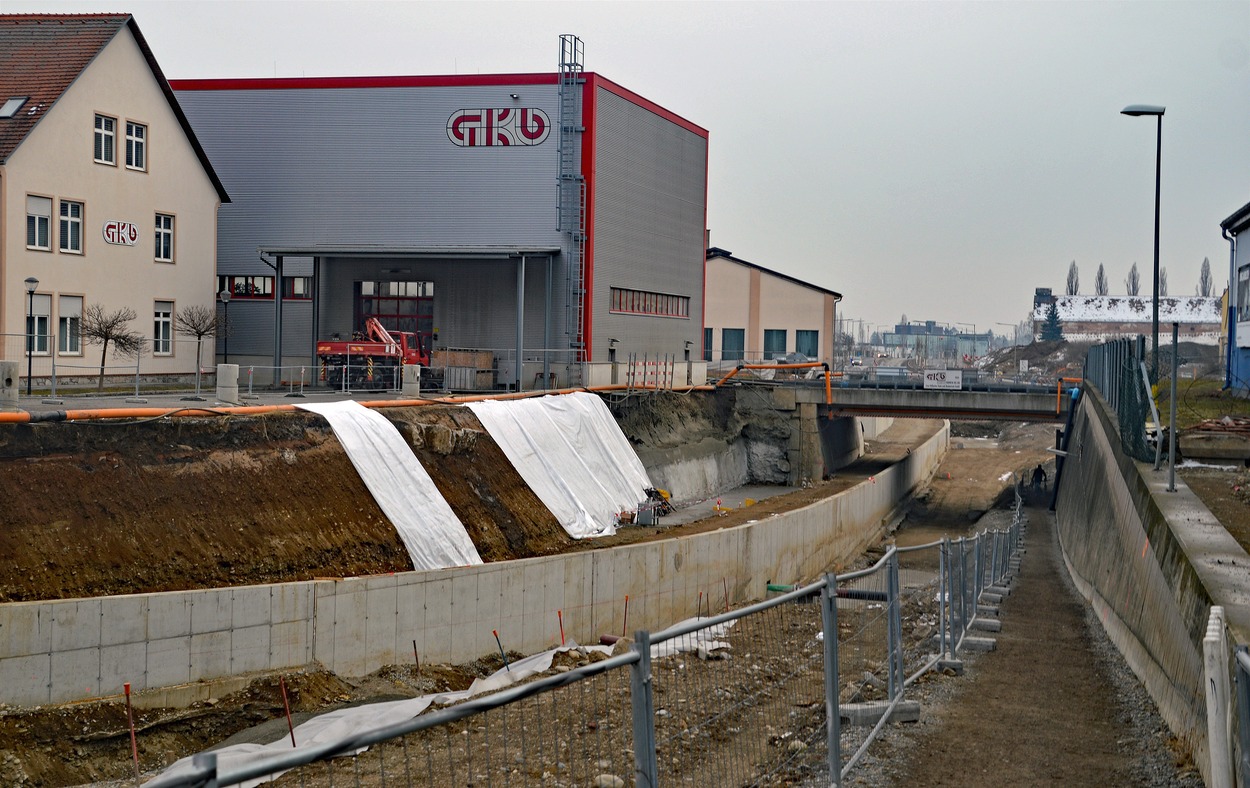 Strab-Baustelle Graz Alte-Post-Straße