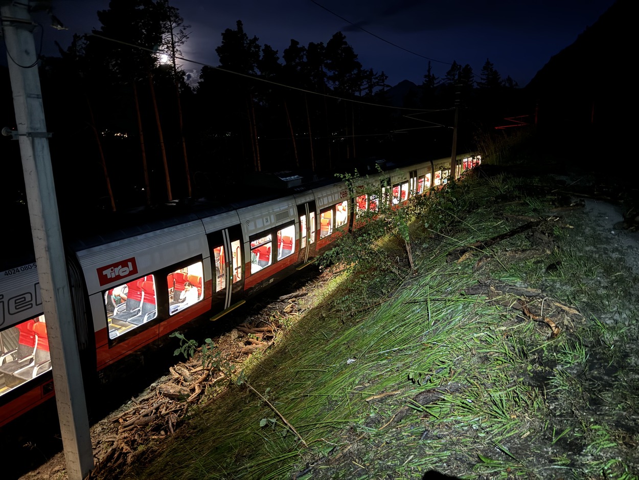 Murenabgängen auf der Karwendelbahn