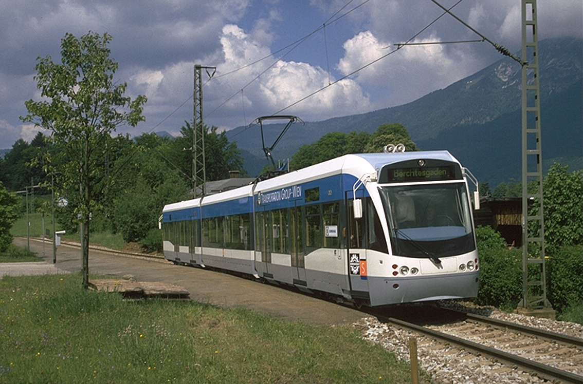 Hp Bayerisch Gmain mit Saarbahn-TramTrain-Triebwagen 1004