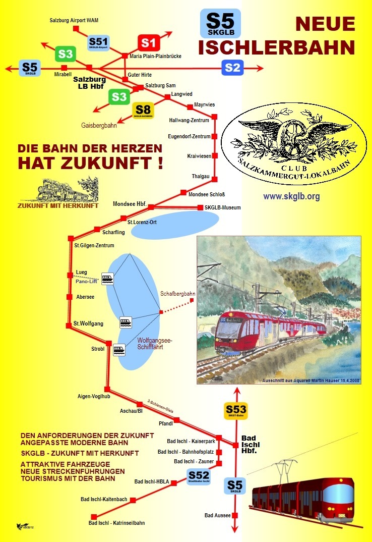 Club SKGLB - Infoflyer "Die neue Ischlerbahn - S5"
