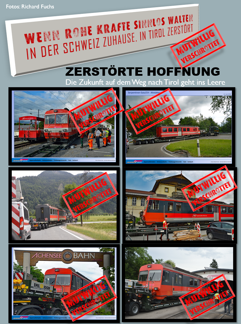 Achenseebahn Zerstörungswut