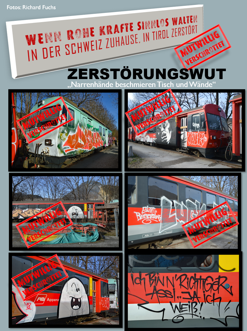 Achenseebahn Zerstörungswut