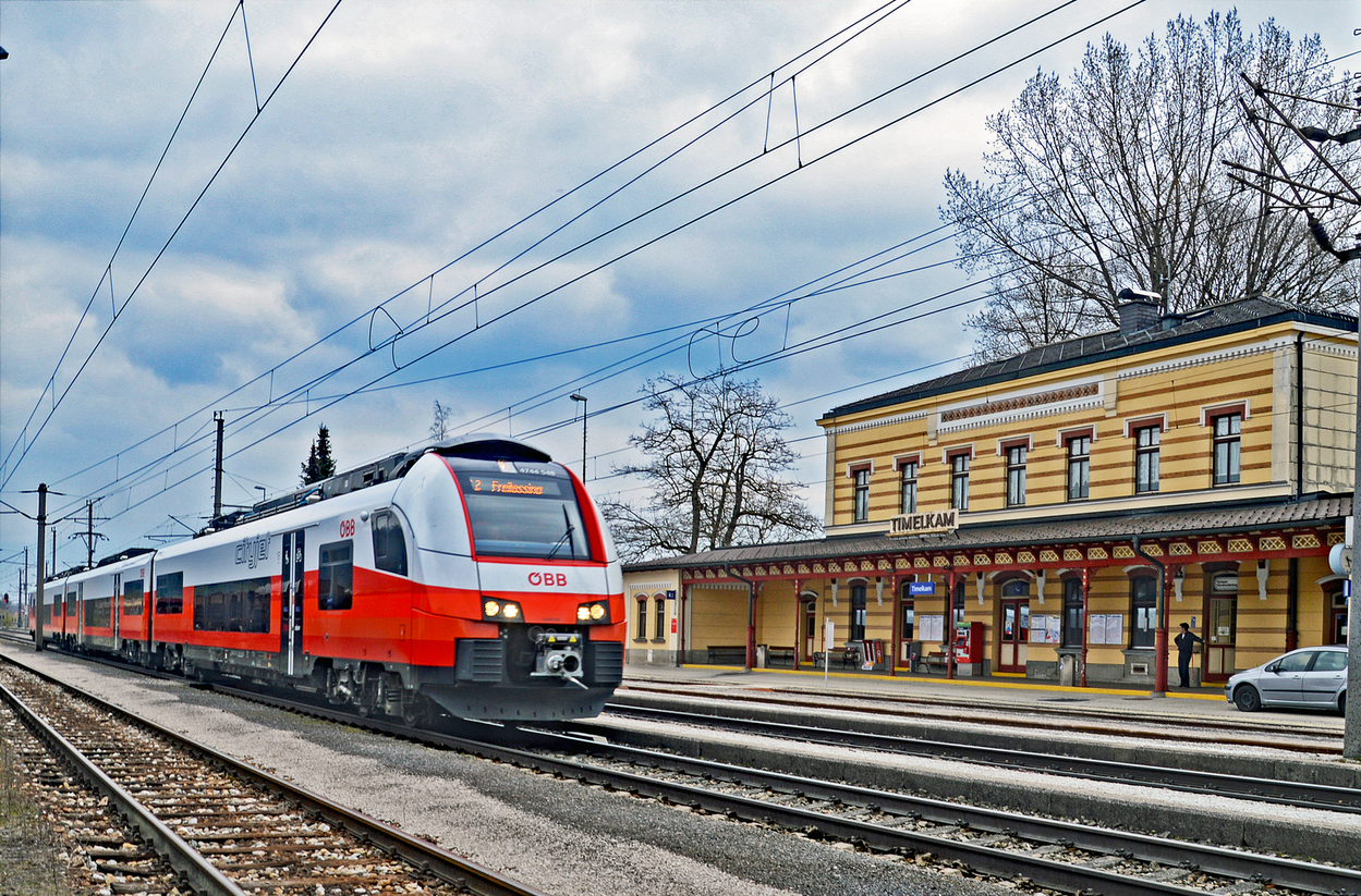 Bahnhofsgebäude Timelkam, ein Musterhaus für die k.k.Südbahn Gesellschaft der slowenischen Bahnen