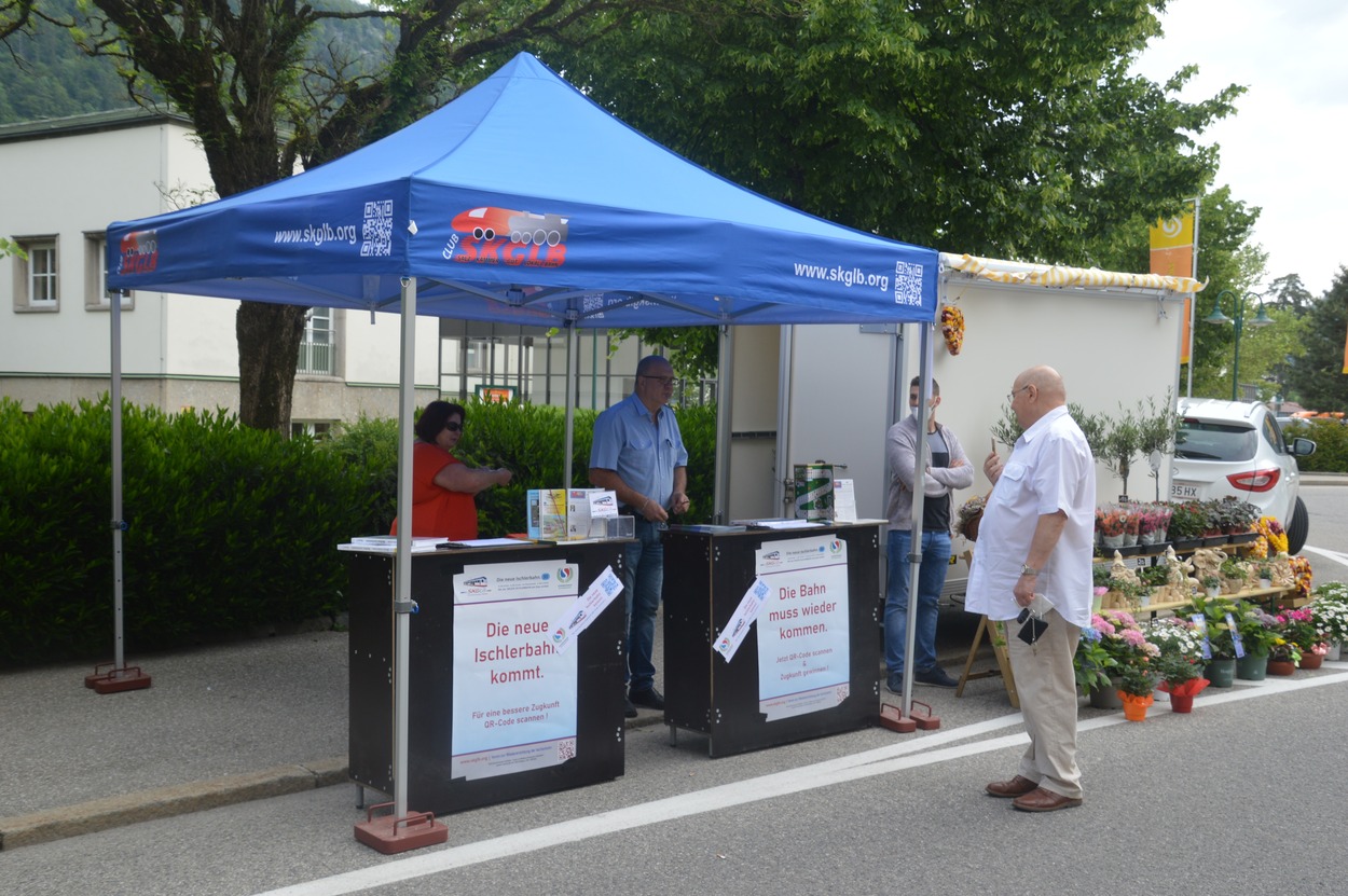 Infostand Wochenmarkt Bad Ischl