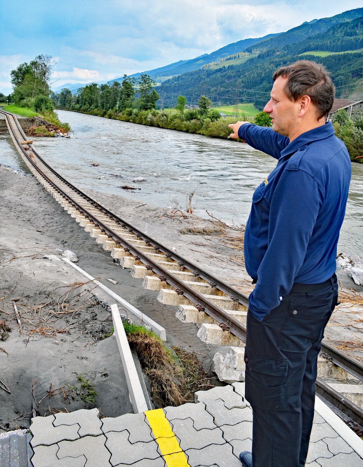 Hochwasser Pinzgauer Lokalbahn 3. August 2014 und 20. Juli 2021