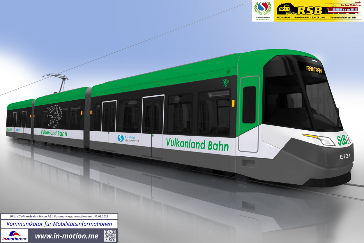 Fotomontage VDV-Triebwagen Design - Vulkanland Bahn