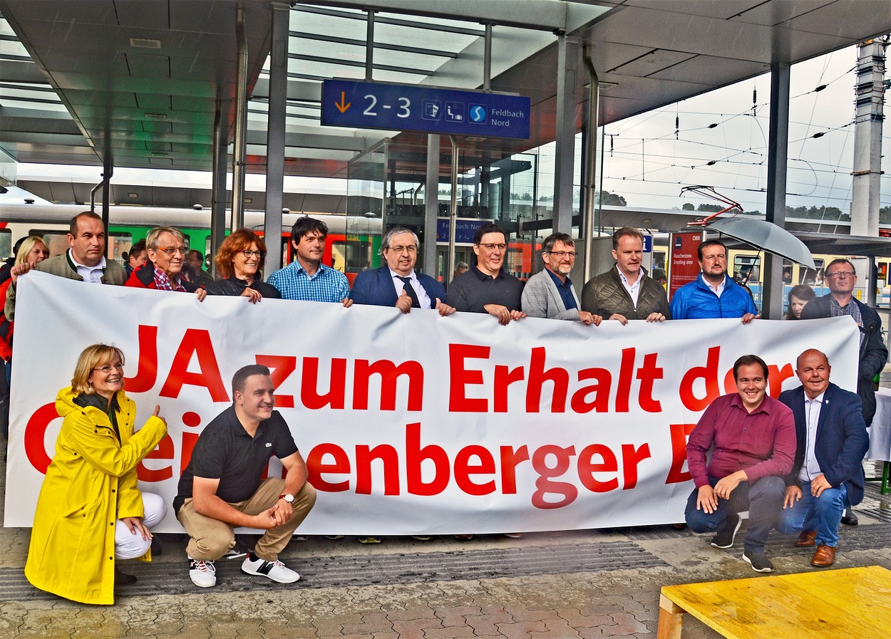 Lokalbahn Feldbach - Bad Gleichenberg Protest-Sonderzug 29.08.2021 mit Politikern