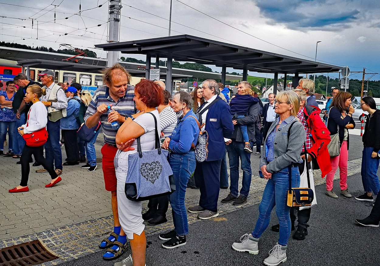 Lokalbahn Feldbach - Bad Gleichenberg Protest-Sonderzug 29.08.2021 mit Politikern