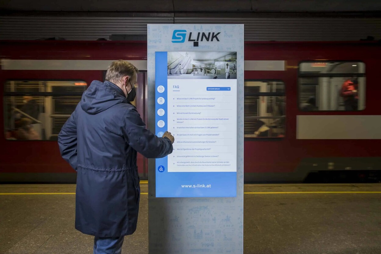 S-LINK: Interaktive Infos dort, wo alles anfängt