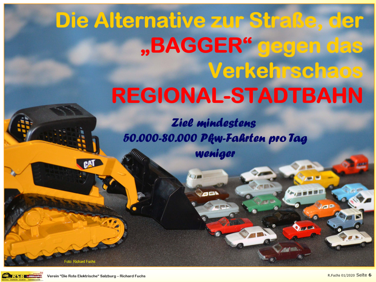 Regionalstadtbahn als Bagger