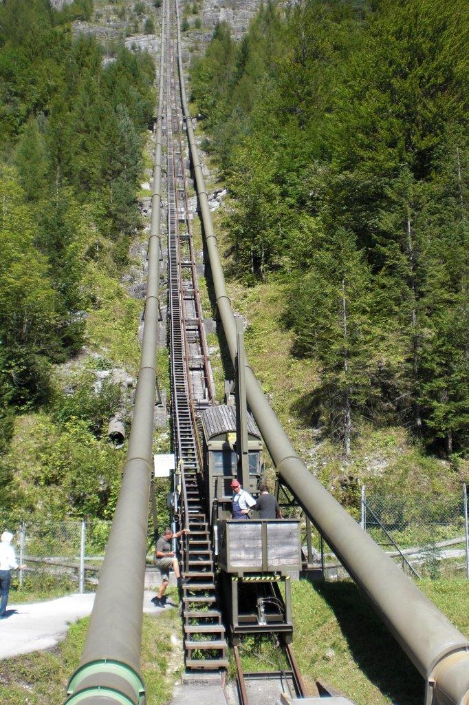 Standseilbahn am Dießbach Kraftwerk im Salzburger Pinzgau