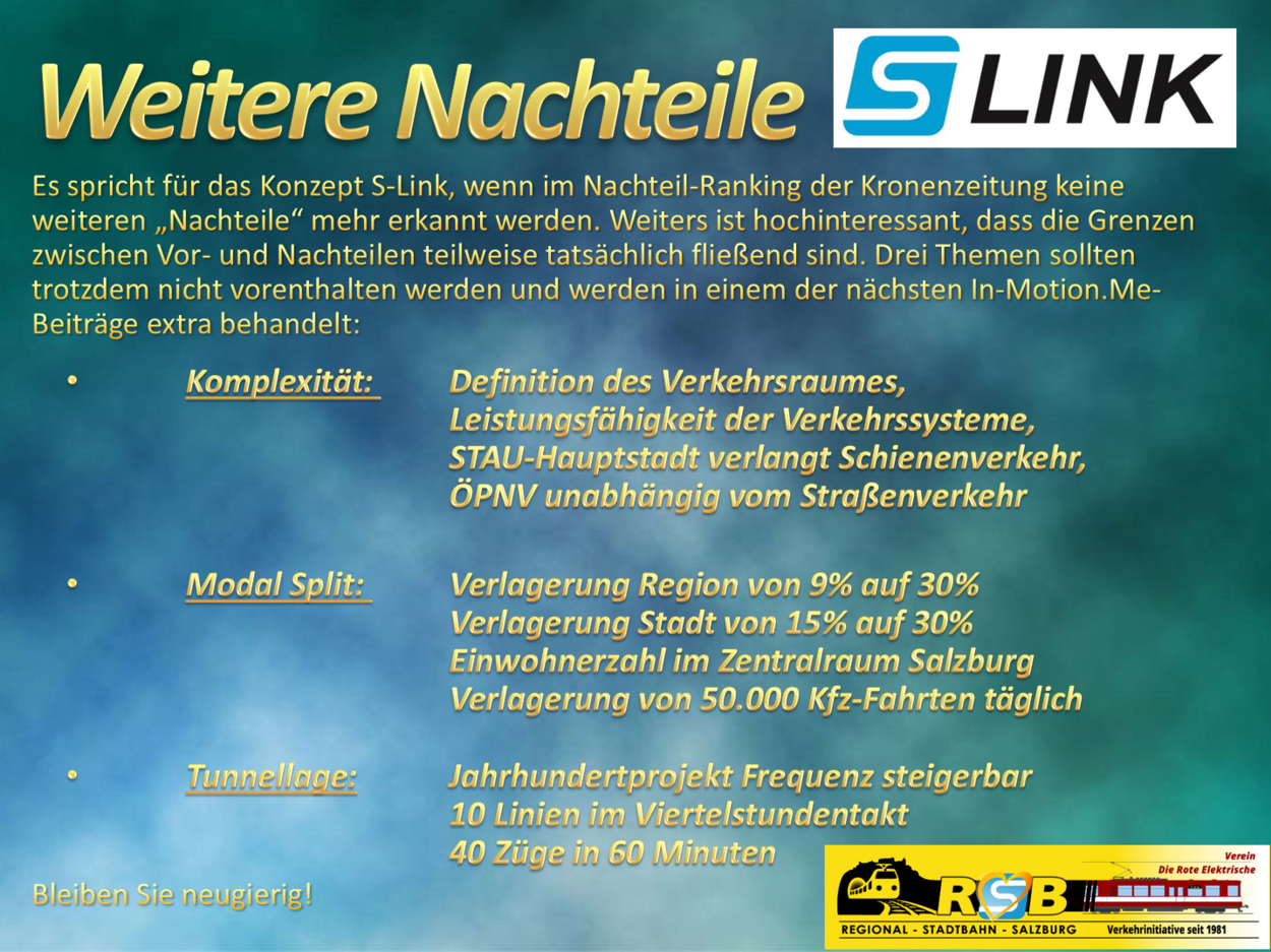 Weitere Nachteile S-Link